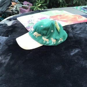 NWT Pugs Gear Sportsman Cap Dark Green & Tan Embroidered Wild Life Hunting Hat